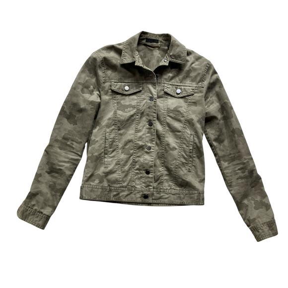 ATM Iconic Camo Trucker Jacket Size XS Slim Fit Cotton - Picture 1 of 7